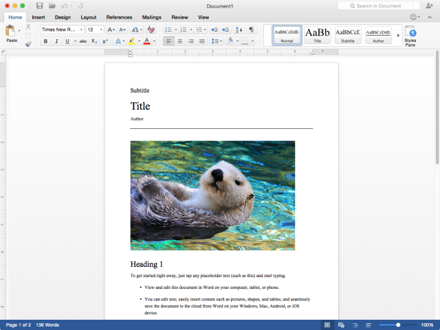 Microsoft word and excel for mac